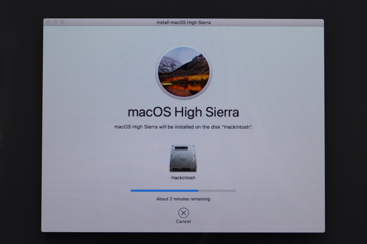 high sierra recovery disk